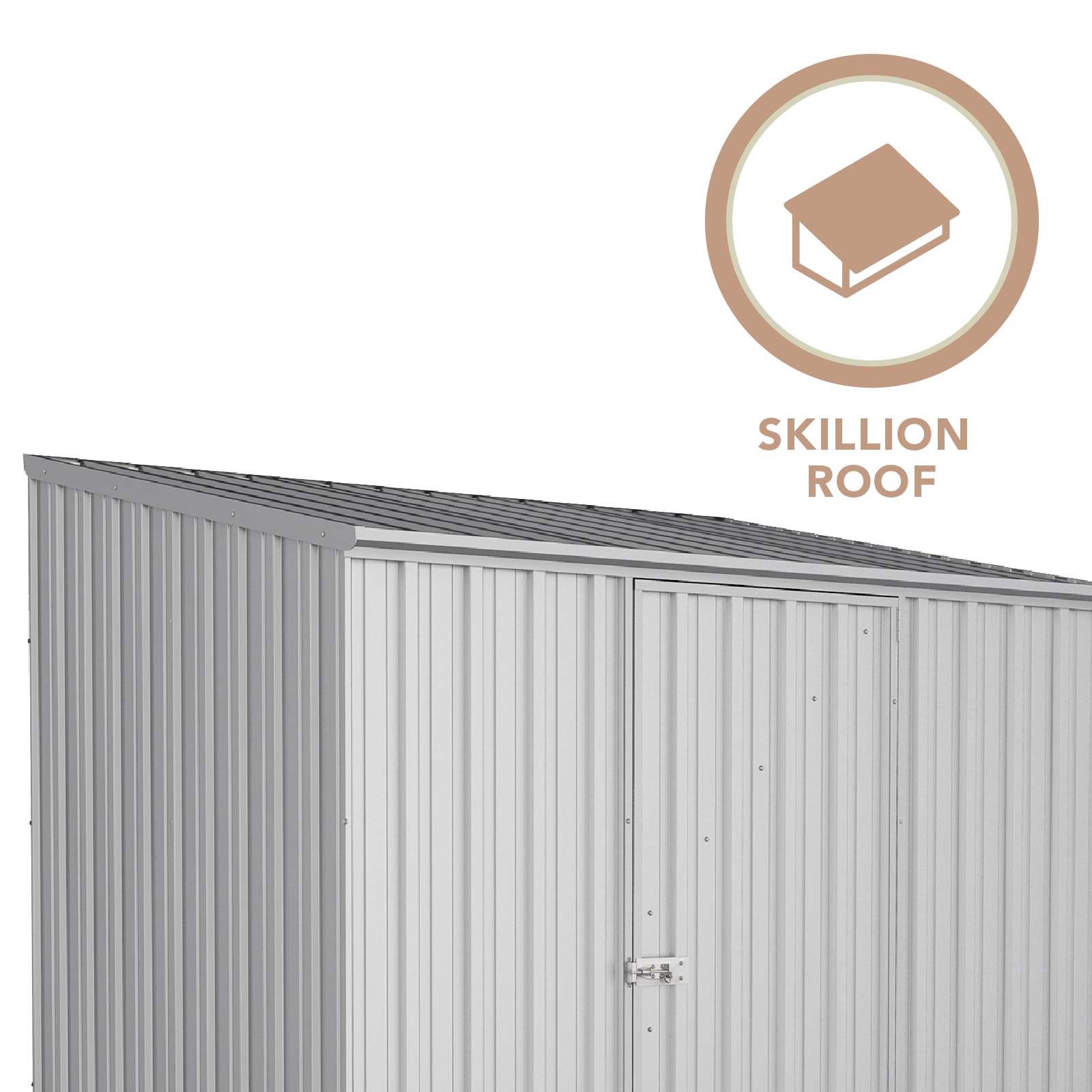 2.26mW x 1.52mD x 2.08mH Garden Shed Economy Single Door Zinc