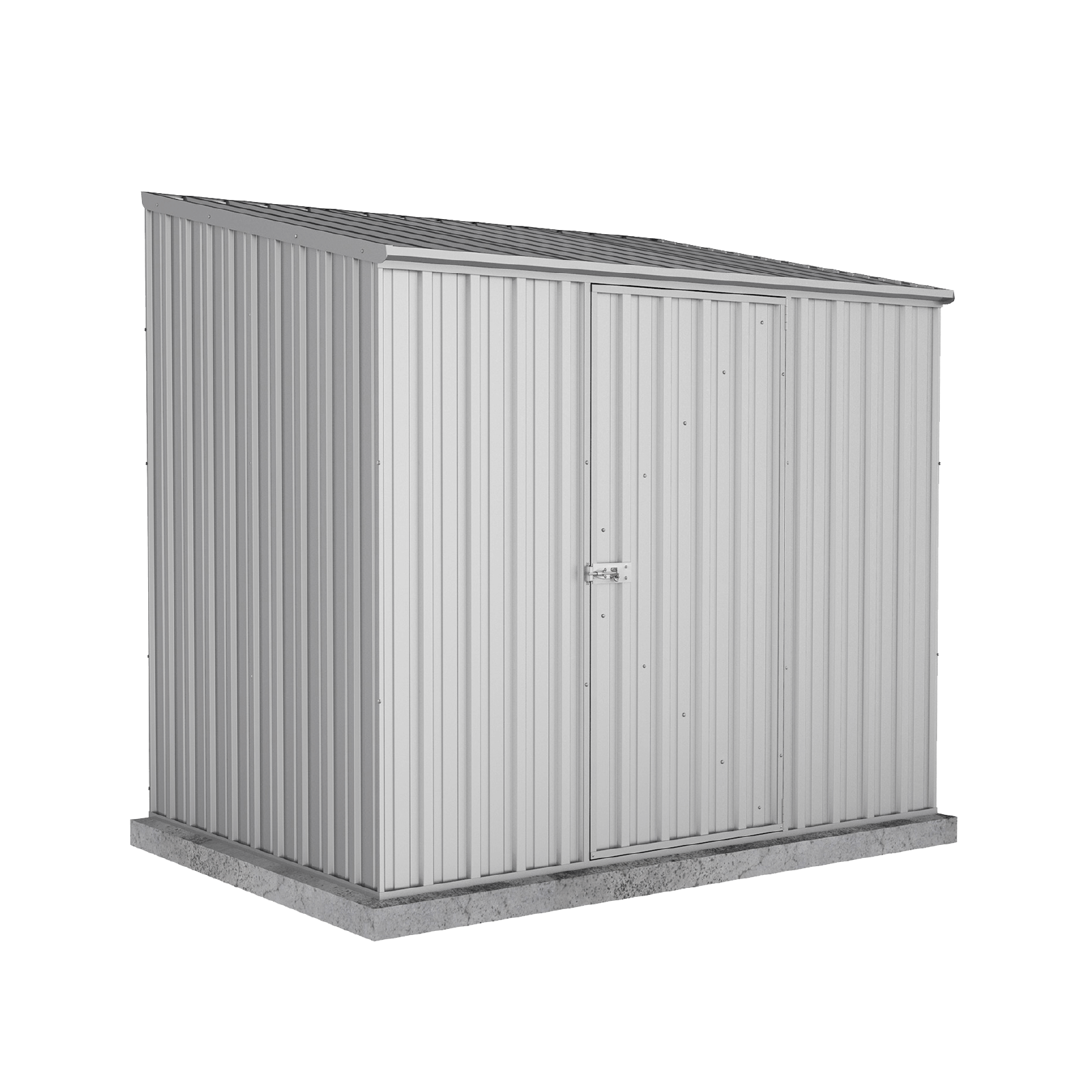 2.26mW x 1.52mD x 2.08mH Garden Shed Space Saver Single Door Zincalume