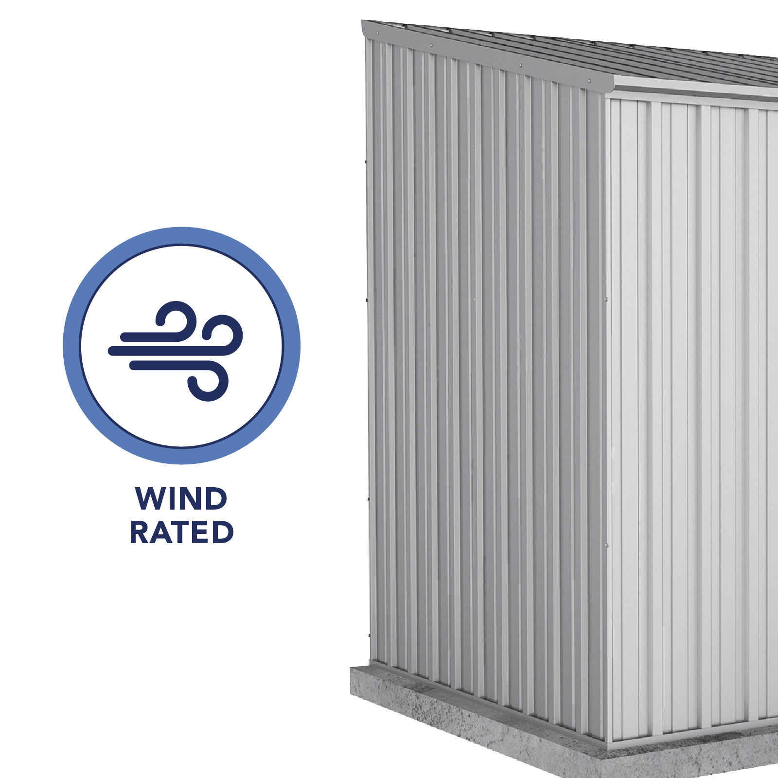 2.26mW x 1.52mD x 2.08mH Garden Shed Space Saver Single Door Zincalume