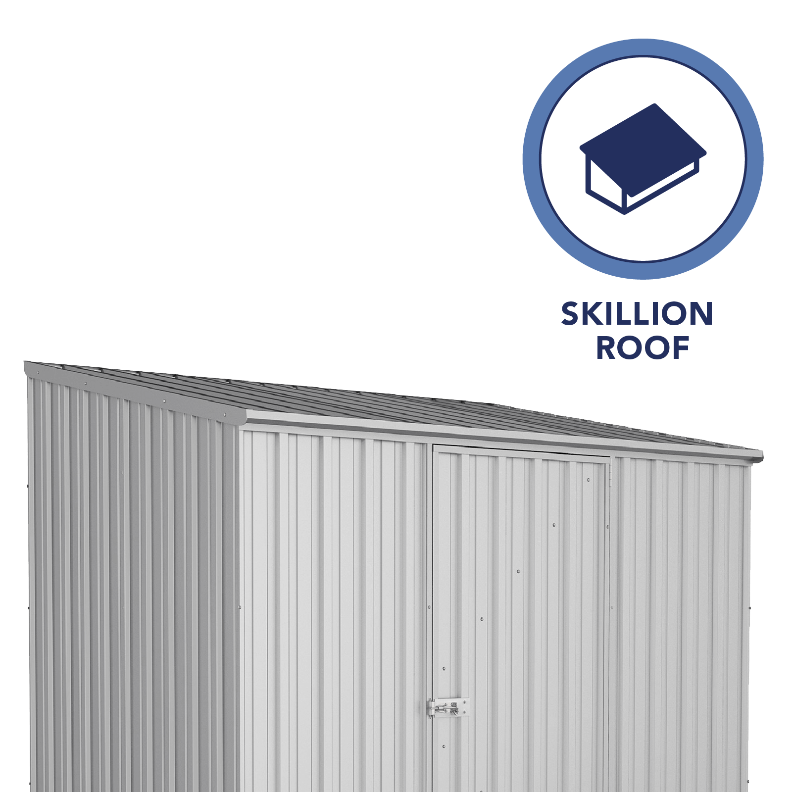 2.26mW x 1.52mD x 2.08mH Garden Shed Space Saver Single Door Zincalume