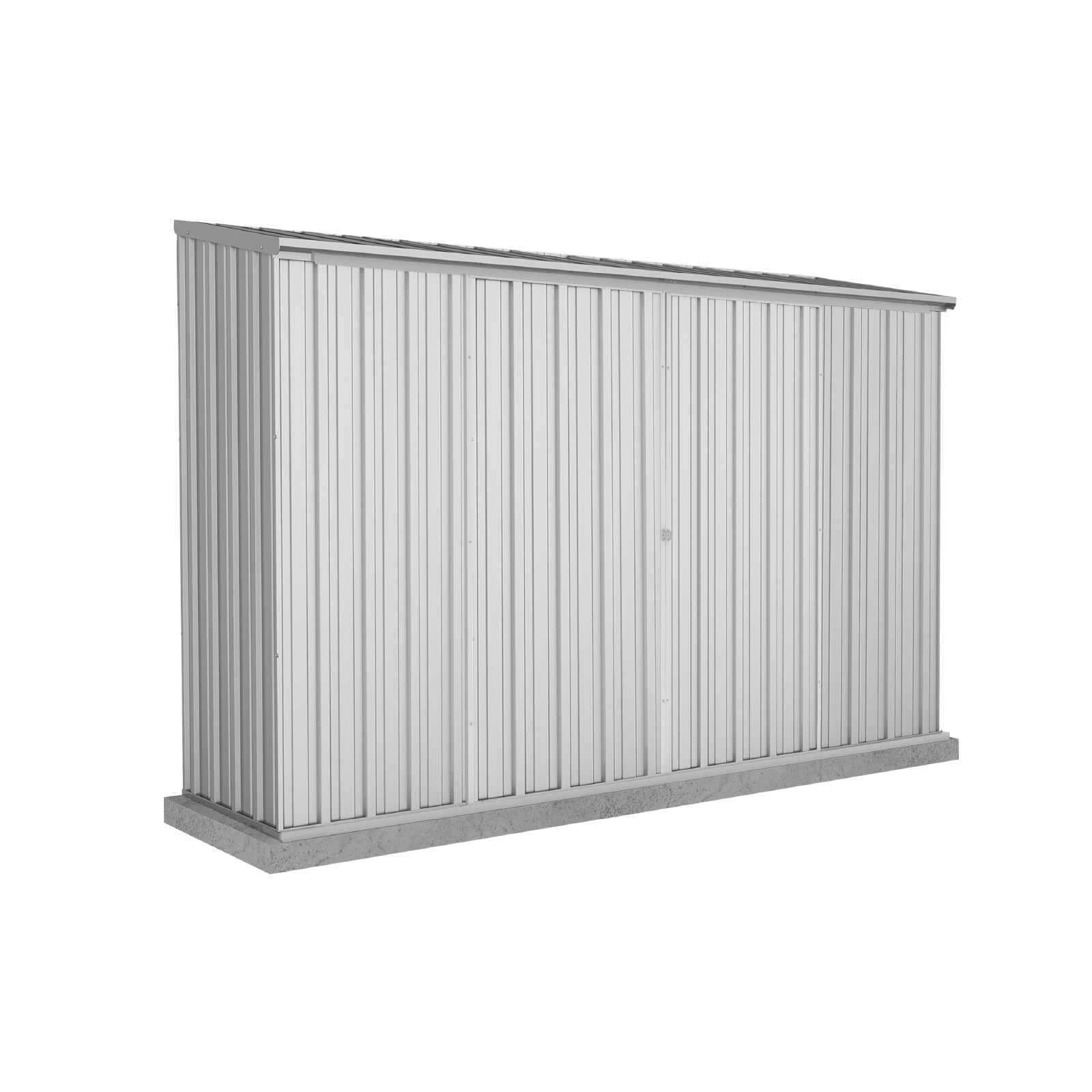 3.00mW x 0.78mD x 1.95mH Garden Shed Ezislider Double Door Zincalume