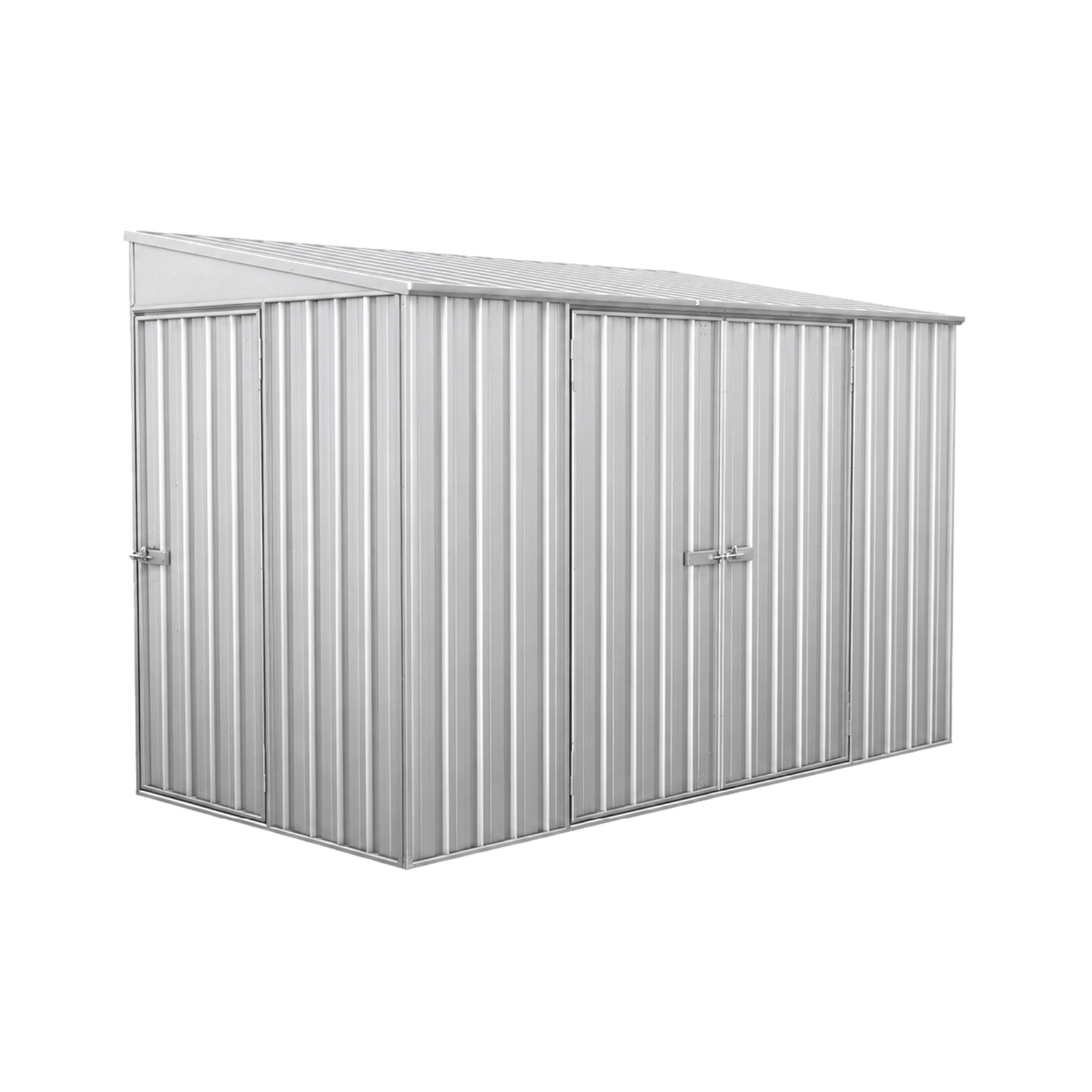 3.00mW x 1.52mD x 2.08mH Bike Shed Three Door Zincalume