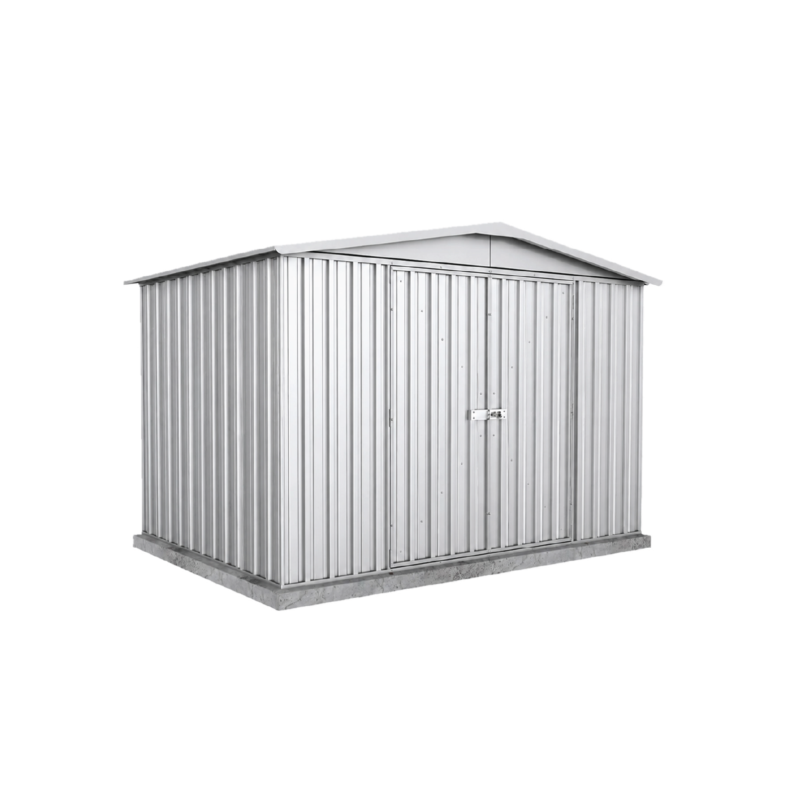 3.00mW x 2.18mD x 2.06mH Garden Shed Regent Double Door Zincalume