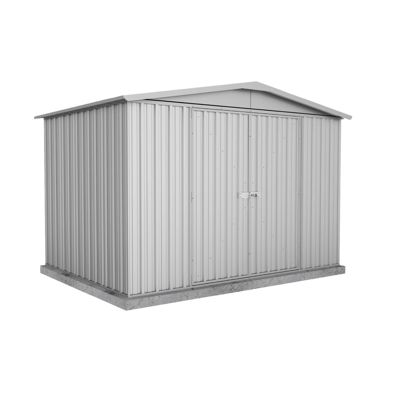 3.00mW x 2.18mD x 2.06mH Garden Shed Regent Double Door Zincalume