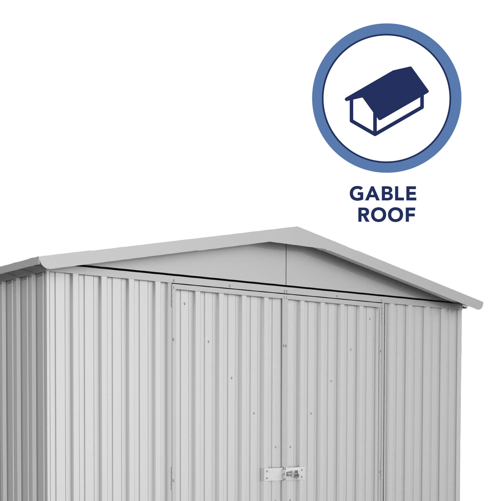 3.00mW x 2.18mD x 2.06mH Garden Shed Regent Double Door Zincalume