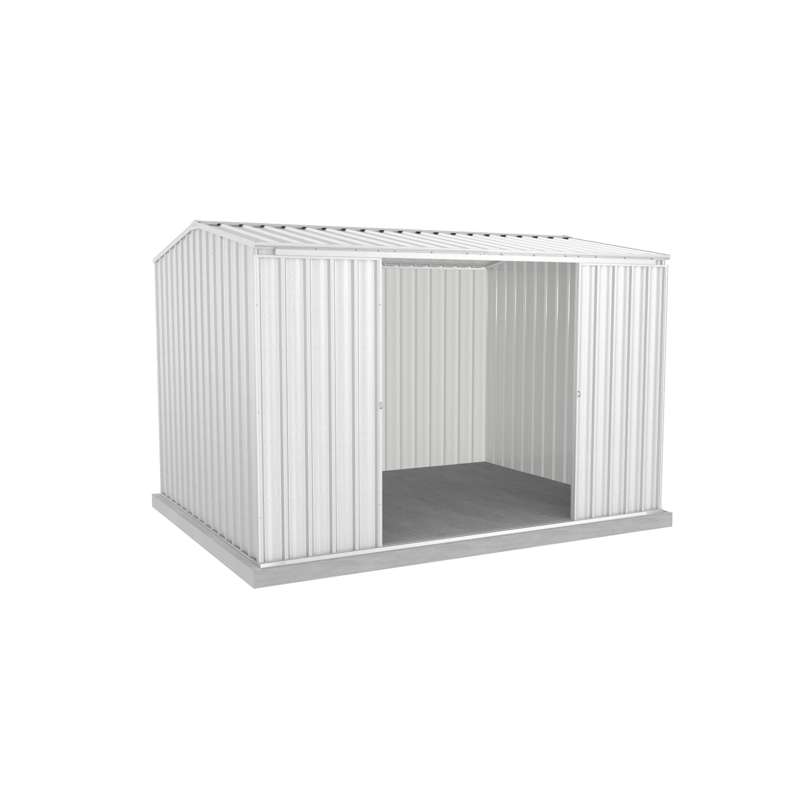 3.00mW x 2.26mD x 2.00mH Garden Shed Ezislider Double Door Zincalume
