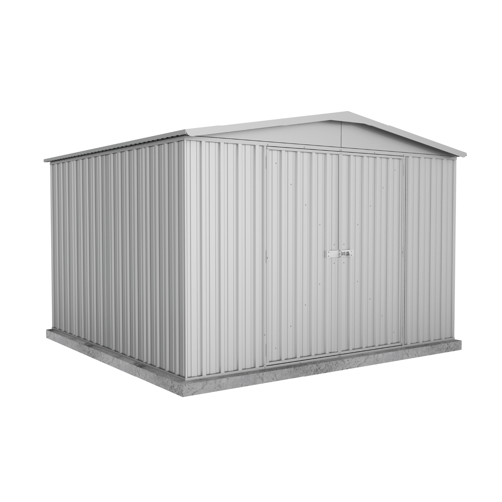 3.00mW x 2.92mD x 2.06mH Garden Shed Regent Double Door Zincalume