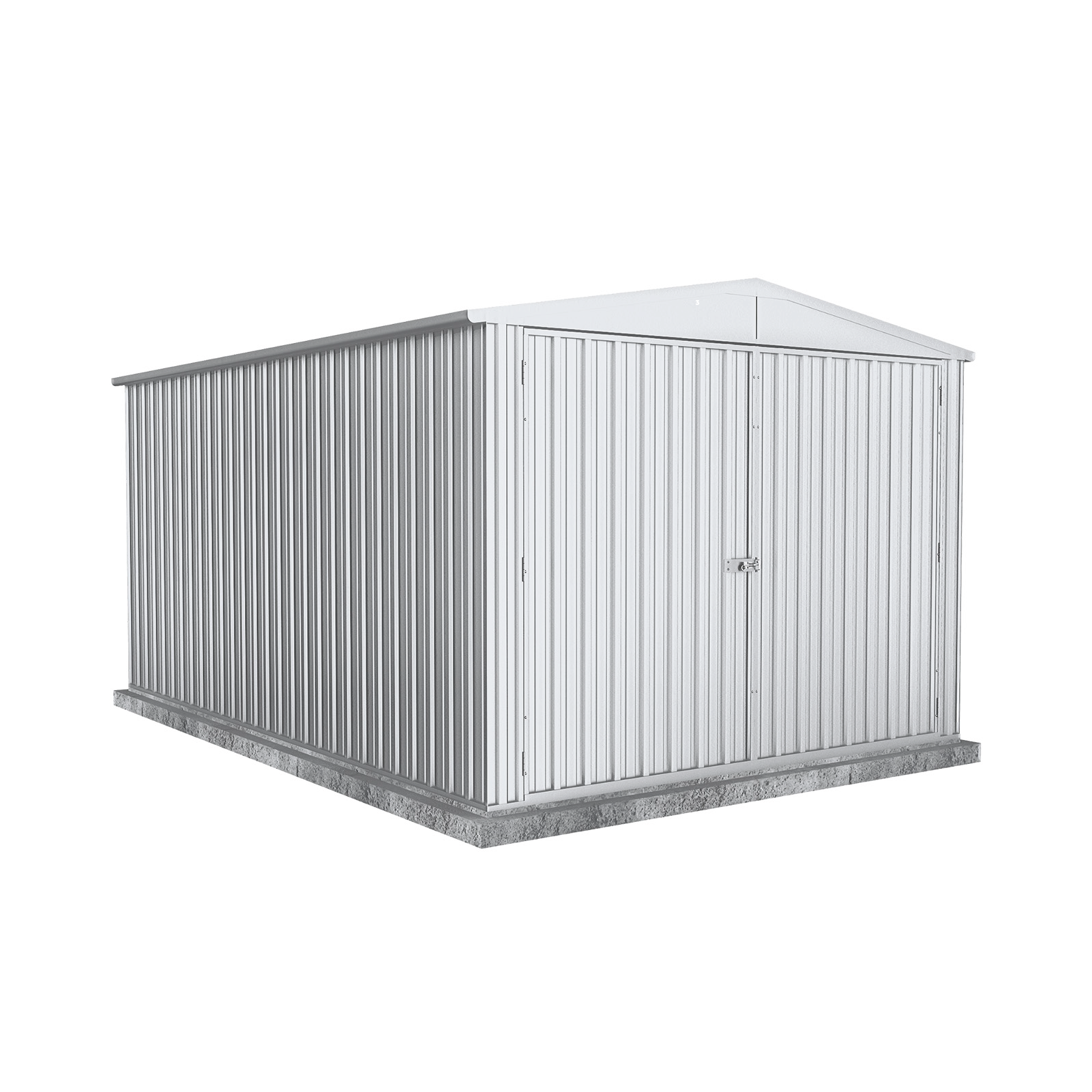 3.00mW x 4.48mD x 2.30mH Garden Shed Highlander Double Door Zincalume