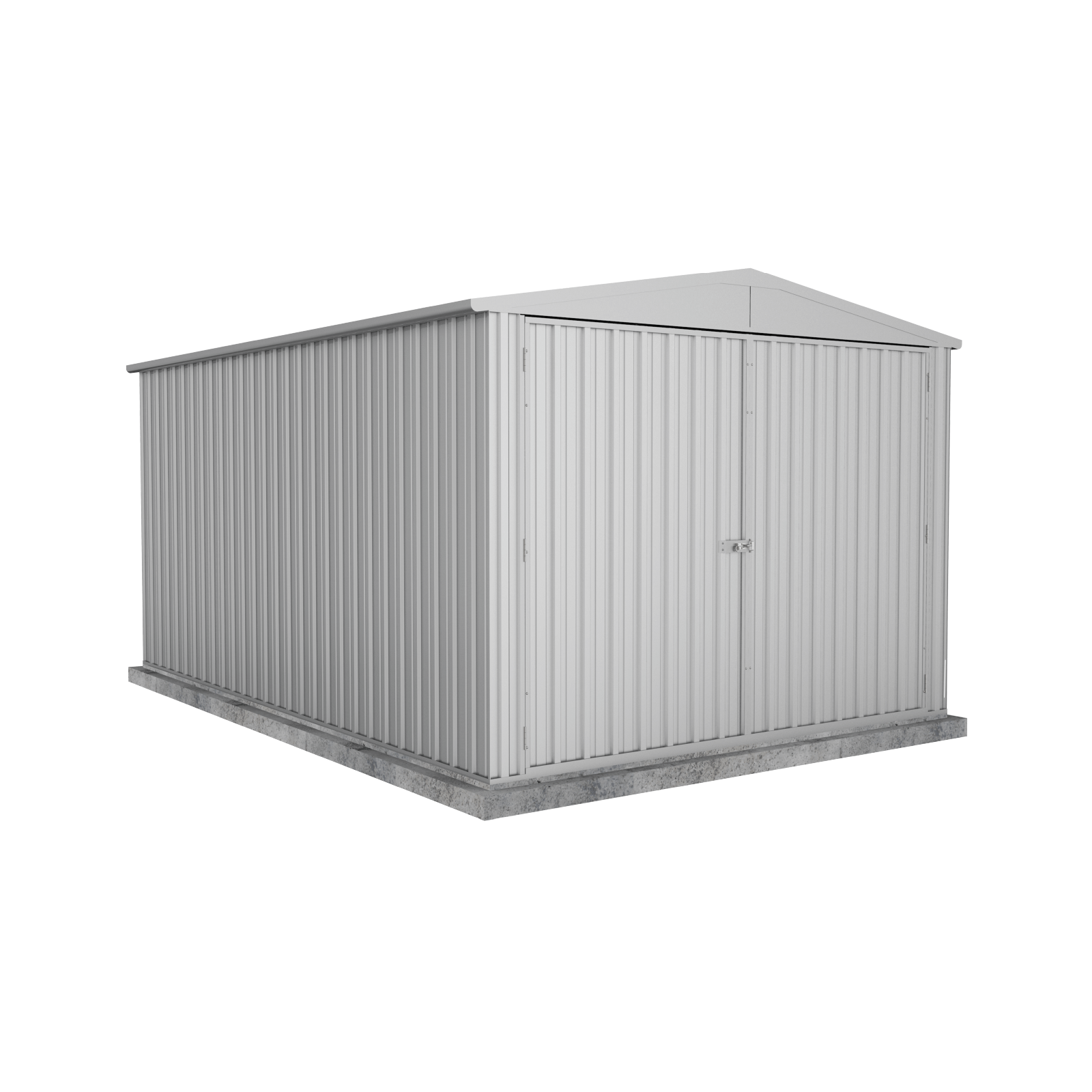 3.00mW x 4.48mD x 2.30mH Garden Shed Highlander Double Door Zincalume