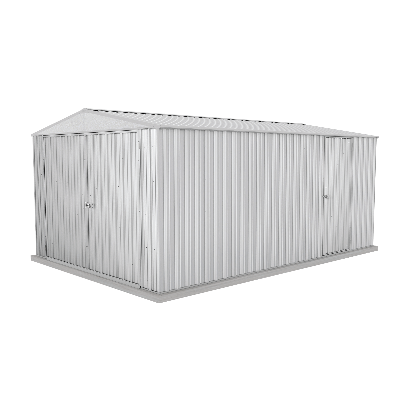 3.00mW x 4.48mD x 2.06mH Garden Shed Utility Double Door Zincalume