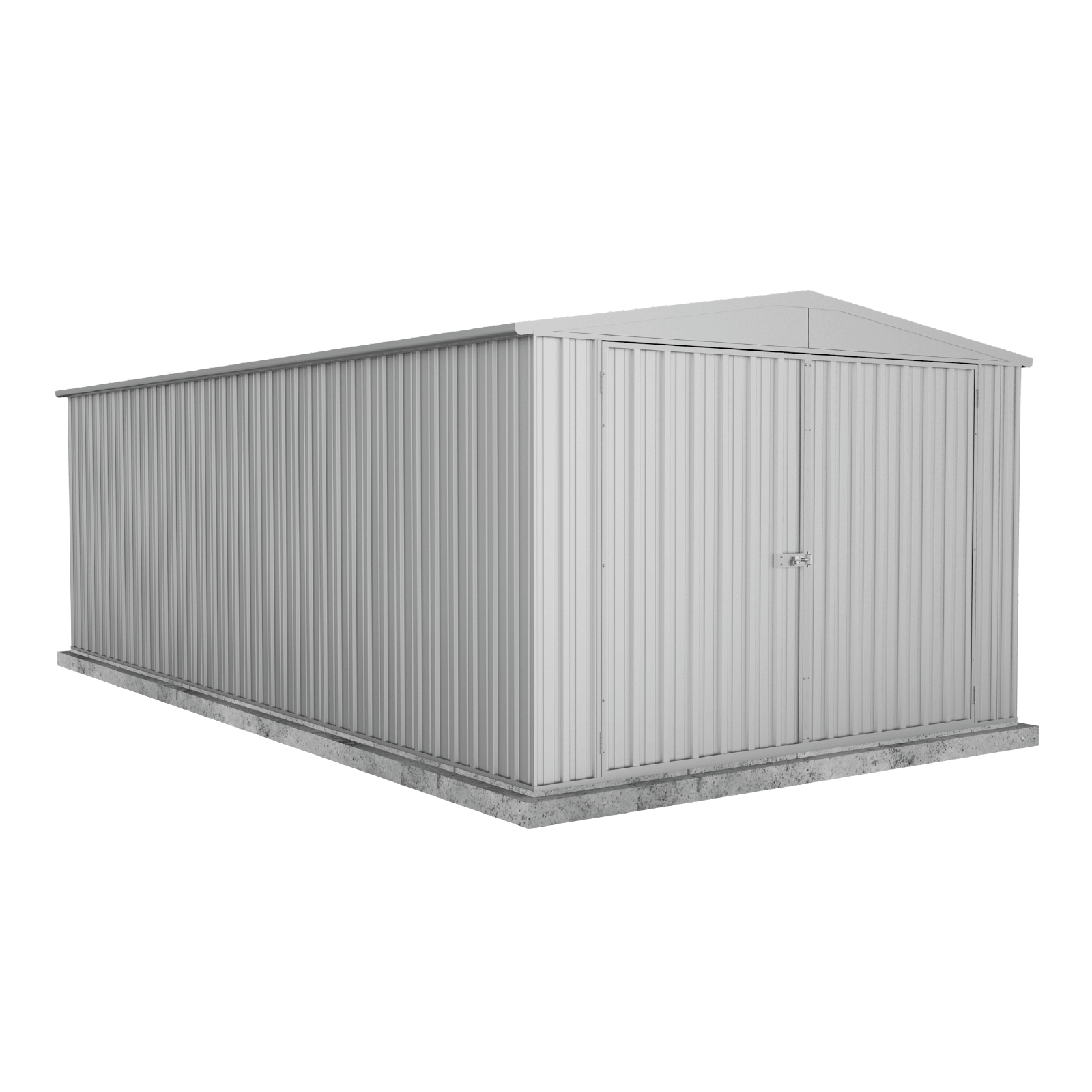 3.00mW x 5.96mD x 2.06mH Garden Shed Utility Double Door Zincalume