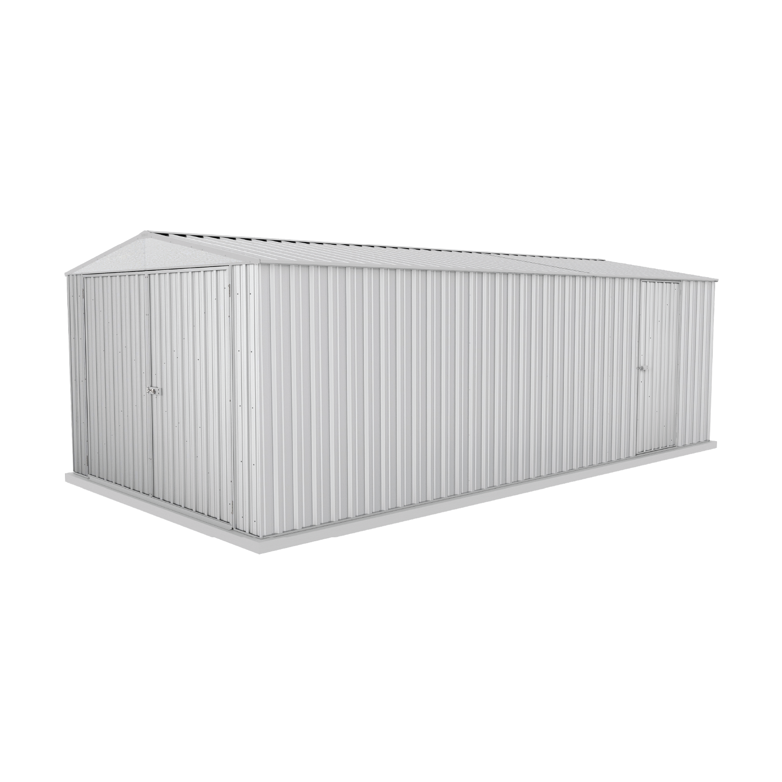 3.00mW x 5.96mD x 2.06mH Garden Shed Utility Double Door Zincalume