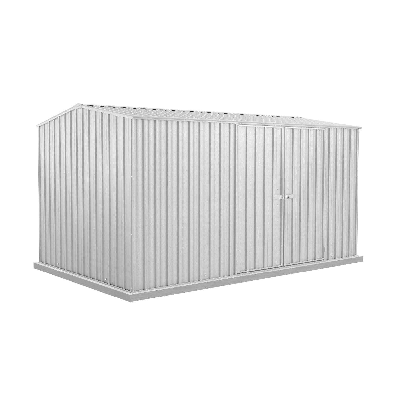 Outlet - 3.74mW x 1.52mD x 1.95mH Garden Shed Premier - Double Door Zincalume