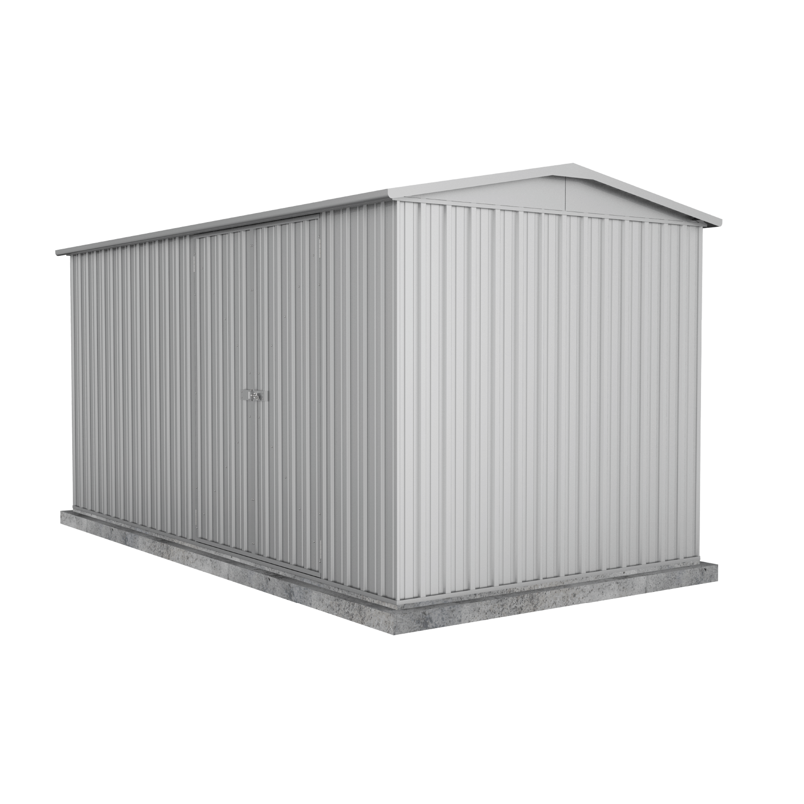 4.48mW x 2.26mD x 2.21mH Garden Shed Highlander Double Door Zincalume