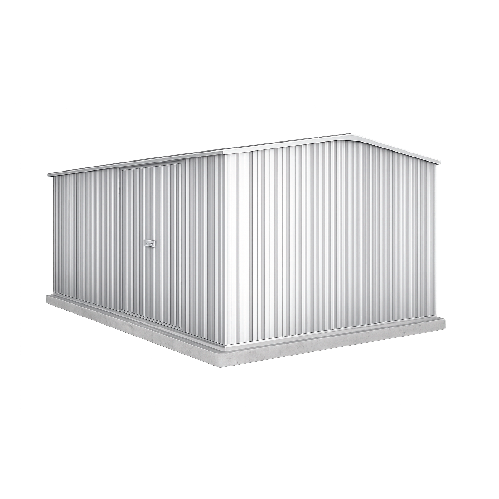 4.48mW x 3.00mD x 2.06mH Garden Shed Workshop Double Door Zincalume