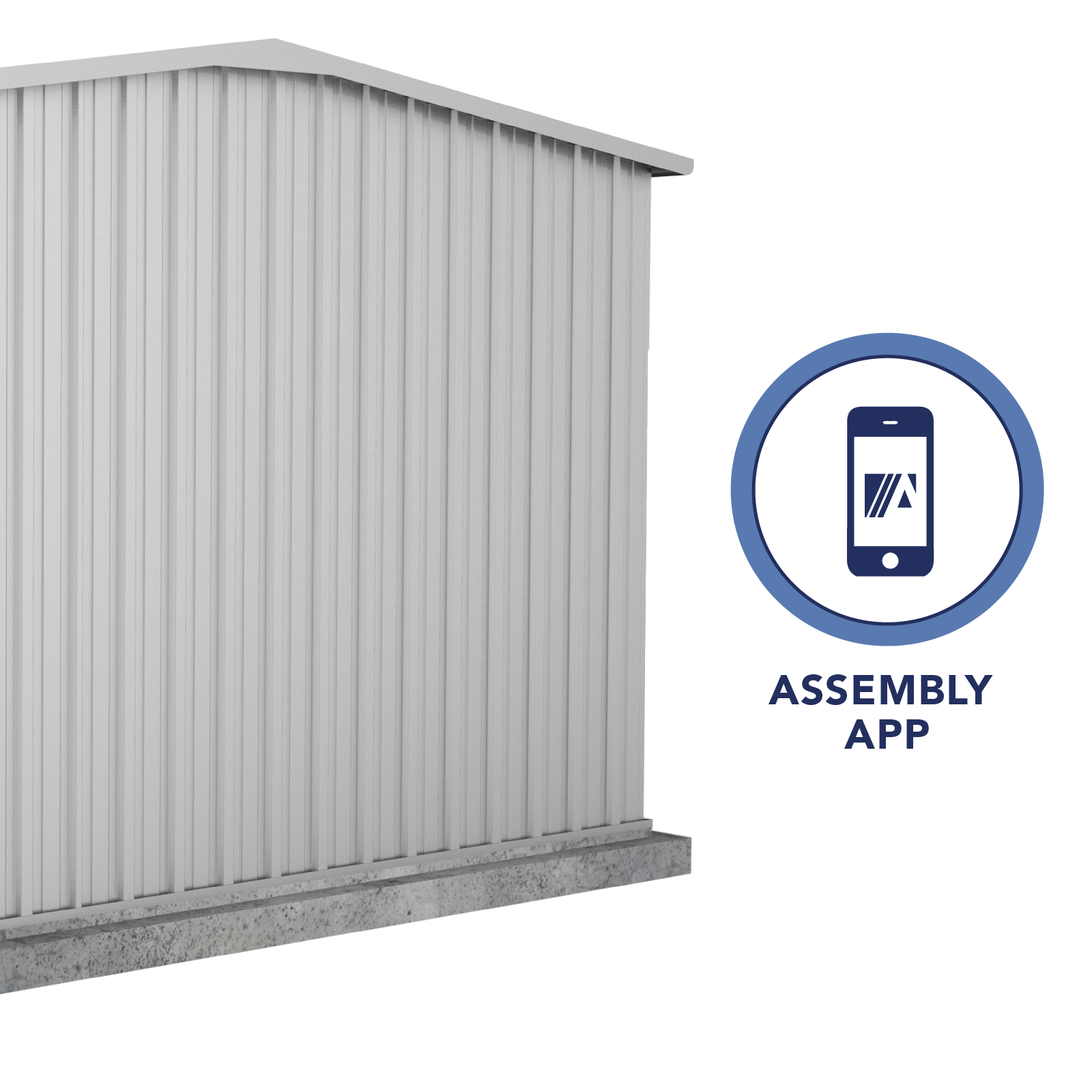 4.48mW x 3.00mD x 2.06mH Garden Shed Workshop Double Door Zincalume