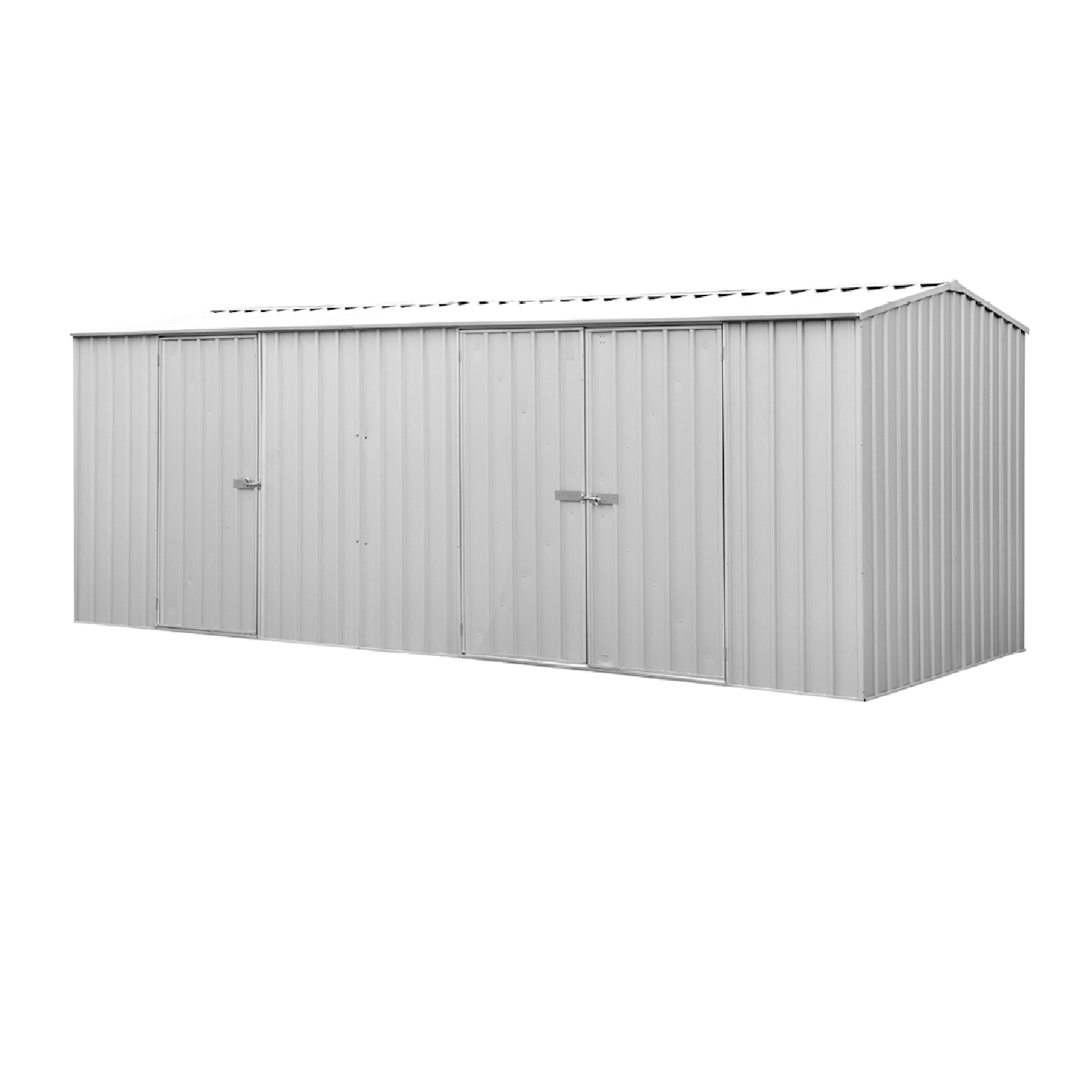 5.22mW x 2.26mD x 2.06mH Garden Shed Economy Three Door Zinc