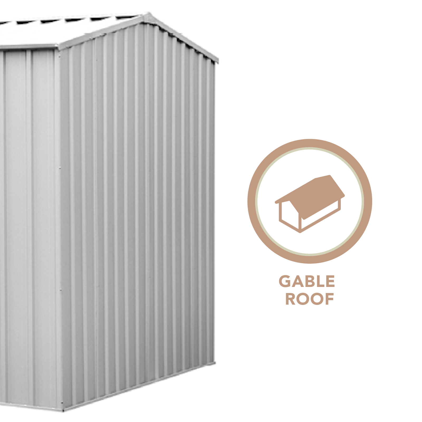5.22mW x 2.26mD x 2.06mH Garden Shed Economy Three Door Zinc