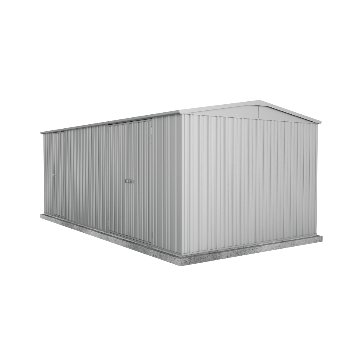 Absco Sheds 5.96 x 3.00 x 2.30 Highlander Shed Double Door Zincalume
