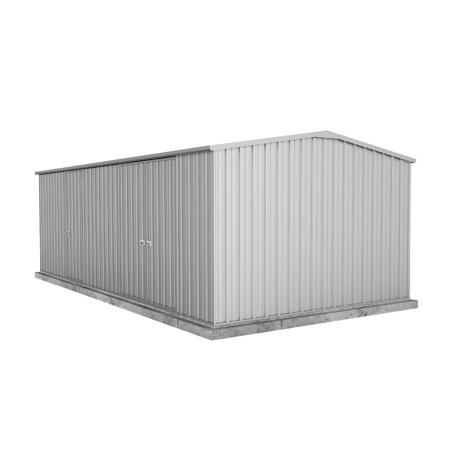 5.96mW x 3.0mD x 2.06mH Garden Shed Workshop Three Door Zincalume