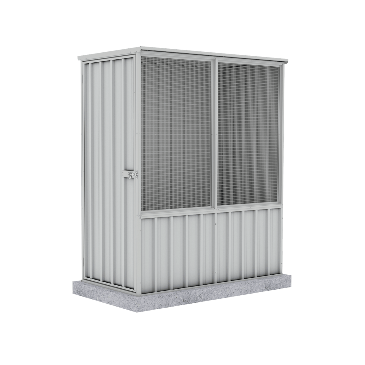 x x Chicken Coop Flat Roof Single Door Zincalume