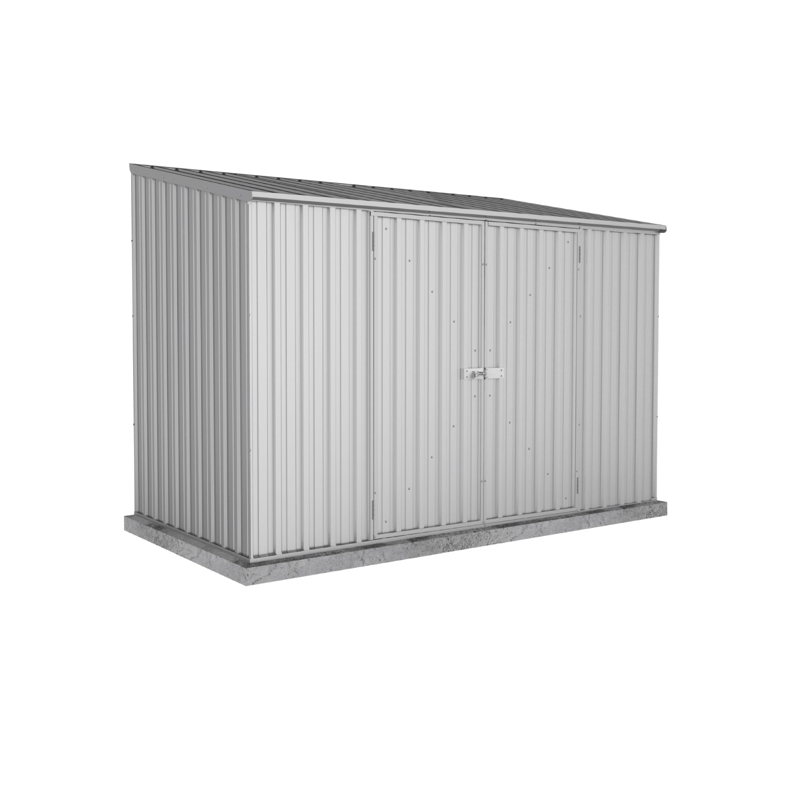 3.00mW x 1.52mD x 2.08mH Garden Shed Double Door Zincalume