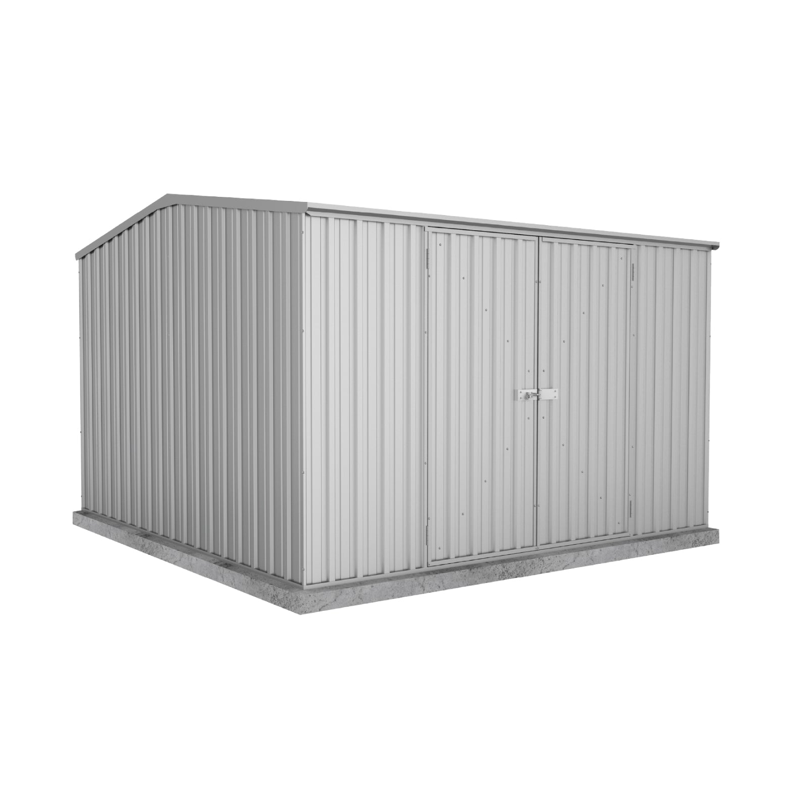 3.00mW x 3.00mD x 2.06mH Garden Shed Double Door Zincalume